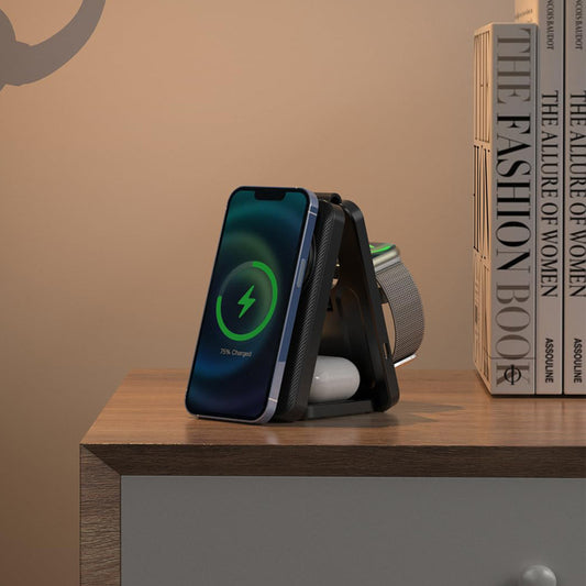 Folding Magnetic Three-in-one Wireless Charging Stand