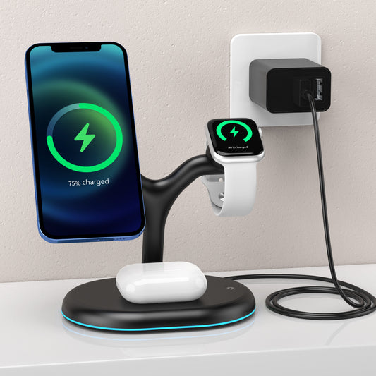 Multifunctional Three-in-one Magnetic Weireless Charging Stand