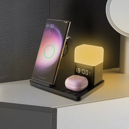 Small Night Lamp Alarm Clock Wireless Charging Station